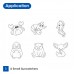 AM SD10P6-A: Amos Sun Deco Set - Animals 6 pcs